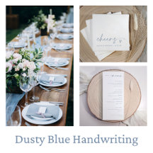 Elegant Handwriting Wedding (Dusty Blue)