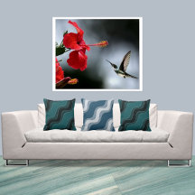 Nature Photo Prints Meet Pillows In Blue & Green