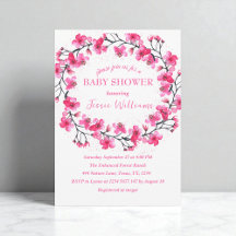 Pink Cherry blossoms baby shower