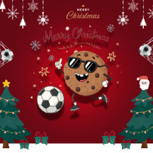 Christmas Chocolate Cookie and Soccer Ball