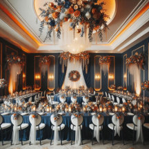 Navy and Burnt Orange Pallette | Wedding