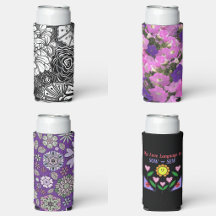 Seltzer Can Sleeves With Botanical Floral Designs 