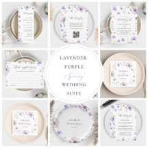Lavender Purple Violet Floral Spring Wedding Suite