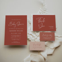 Elegant and modern Terracotta Baby shower