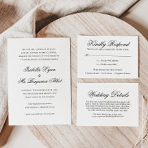 Traditional Black and White Formal Elegant Wedding