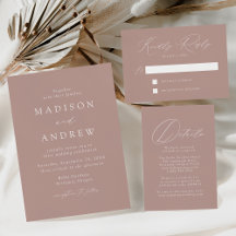 Modern Elegance Dusty Rose Wedding Collection