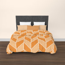  Modern Orange Geometric Herringbone Pattern