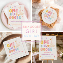 Colorful Silly Goose Girl Birthday