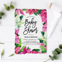 Watercolor Pink Poinsettias Collection