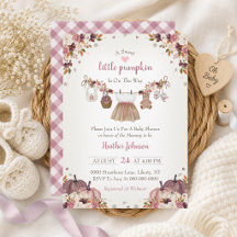 Sweet Little Pumpkin Burgundy & Pink Baby Shower