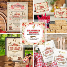 Strawberry Stampede Birthday Party Set
