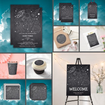 Chalkboard Little Space Explorer Baby Shower