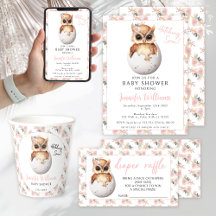 Owl hatching soon baby shower