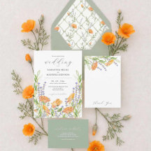 Wildflower Wedding Theme Watercolor Flowers