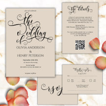 Romantic Calligraphy Beige