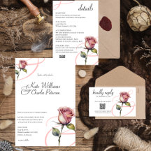 Modern Dusty Rose Summer Blush Wedding collection 