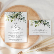 Eucalyptus and Greenery Birthday Collection