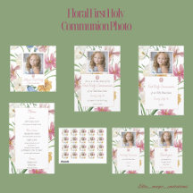 Floral First Holy Communion Photo