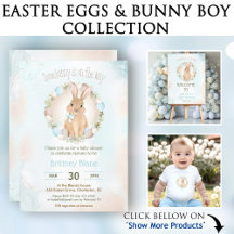 Easter Eggs & Bunny Boy Baby Shower