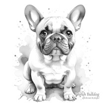 Watercolour Dogs in Monochrome