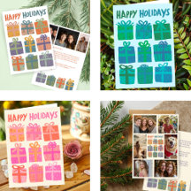 Cute Christmas Gifts with Bows Hand-Drawn Holiday 