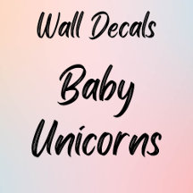 Baby Unicorn Wall Decals