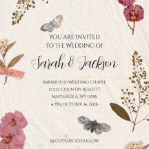Shabby Chic Pressed Flowers Scrapbook Wedding