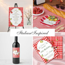 Italian Theme 50th Birthday Red White Party Needs 