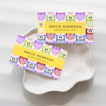 Pattern Of Owls Business Cards Collection