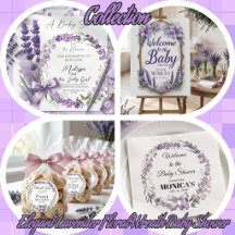 Elegant Lavender Floral Wreath Baby Shower 