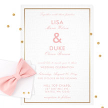 INVITATION SUITE:BLUSH AND GOLD SIMPLE WEDDING