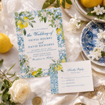 Mediterranean Blue Tile Lemon Wedding Suite