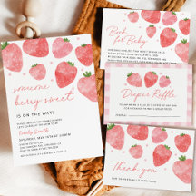 Berry Sweet Strawberry Baby Shower Collection