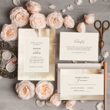 Golden Abstract   Elegant Wedding