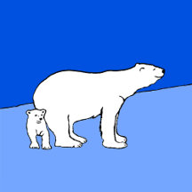 Polar Bear Mom and Cub Christmas Collection