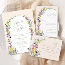 Modern Wildflower Arch Wedding Suite