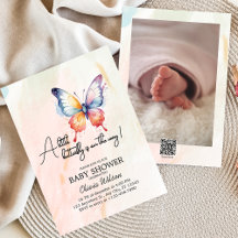 A little butterfly floral whimsical baby shower