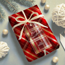 Red Gold Christmas Gift Wrapping Supplies