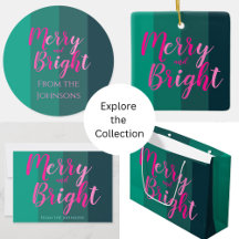 Merry and Bright Green and Hot Pink