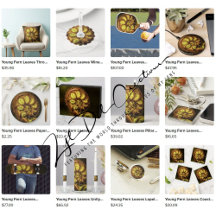 Gifts with young fern leaves design