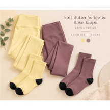 Soft Butter Yellow & Rose Taupe Activewear