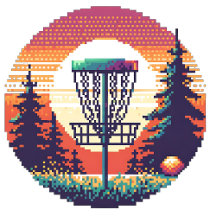 Disc Golf 8-bit Pixel Art Cards and Gifts
