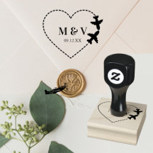 Travel Wedding Airplane & heart cards stationery 