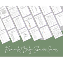 Minimalist Baby Shower Games