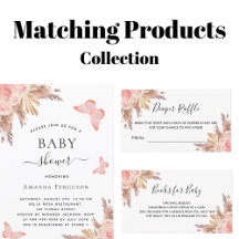 Baby Shower - pampas grass rose gold