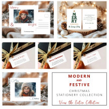 Modern & Festive Christmas Stationery Collection 