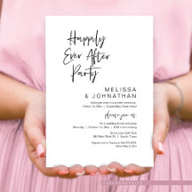 Modern Wedding Elopement Party Invites (TED458)