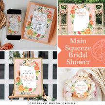 Main Squeeze Tropical Citrus Bridal Shower Theme