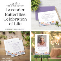 Butterflies and Flowers Funeral Memorial