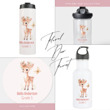 Watercolor Floral Deer Forest